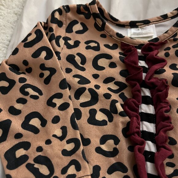 Boutique leopard print ruffle romper. - Picture 5 of 5